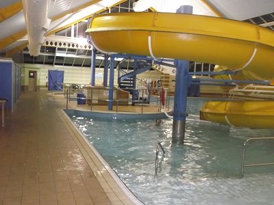 Water slide in the pool at South Forest Leisure Centre, Edwinstowe