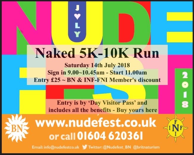 Poster for Nudefest 5k-10k run